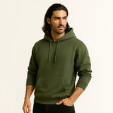 Green Basic Hoodie for Men