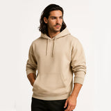 Beige Basic Hoodie for Men