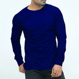 Royal Blue Full Sleeves T-shirt For Mens