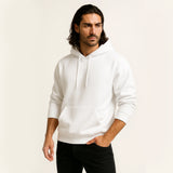 White Basic Hoodie for Men