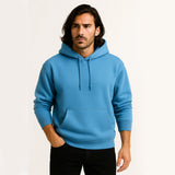 Light Blue Basic Hoodie for Men