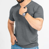 Grey Half Sleeves T-shirt For Mens