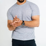 Hazel Grey Half Sleeves T-shirt For Mens